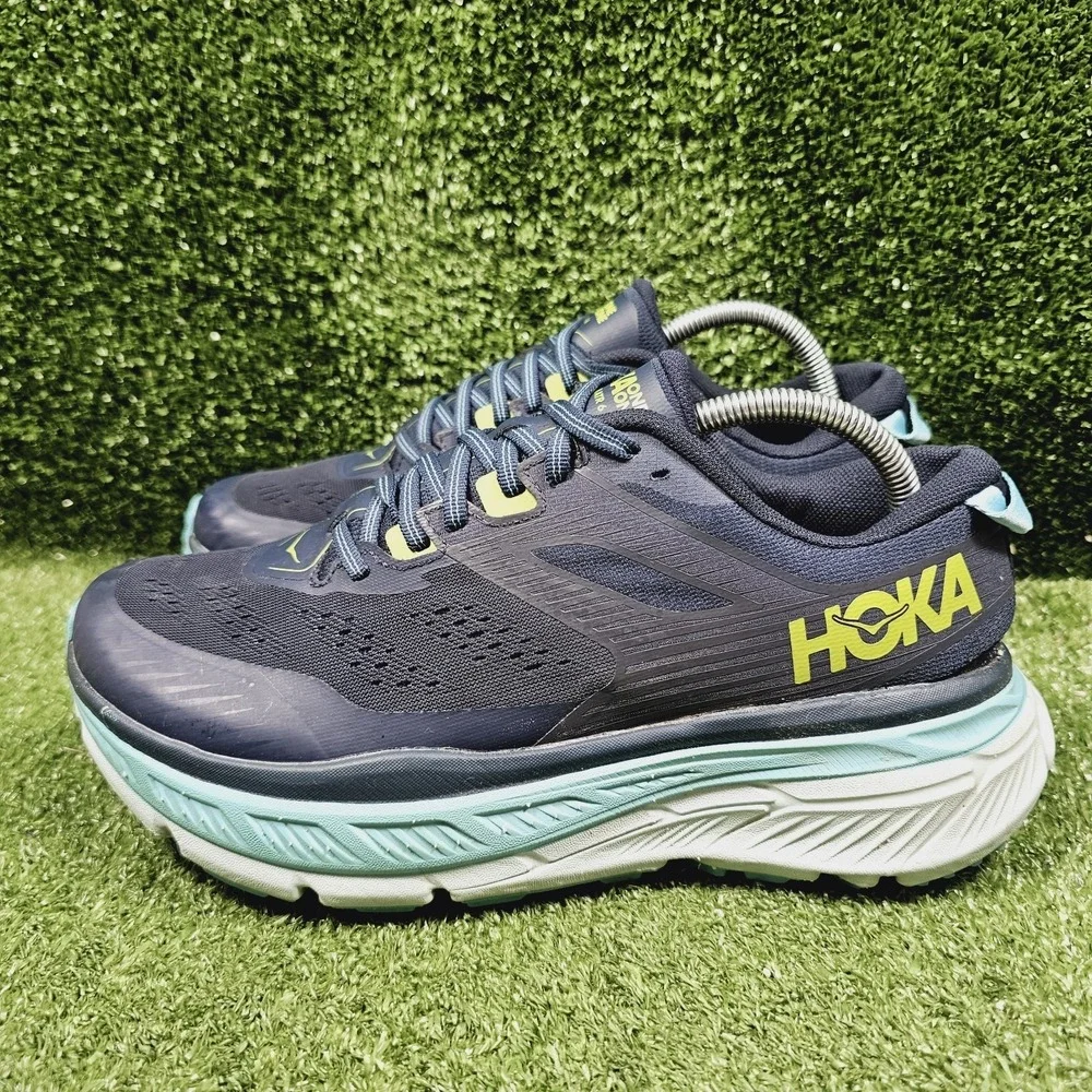 Hoka‎ One One Stinson ATR 6 Navy Blue Athletic Trail Running Sneakers Womens 10